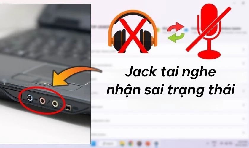 Jack tai nghe nhận sai trạng thái khiến loa Dell không nghe được âm thanh