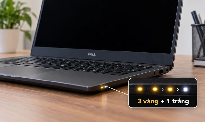 Laptop Dell nháy 3 vàng 1 trắng