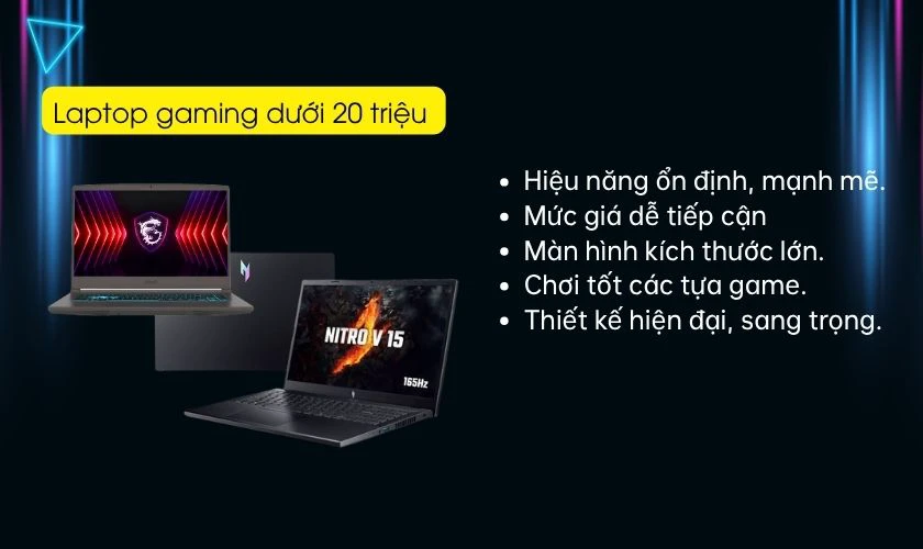 Ưu điểm của laptop Gaming dưới 20 triệu