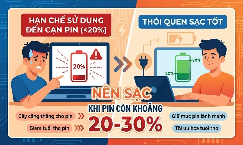 Cách bảo quản, sử dụng laptop pin liền nguyên khối