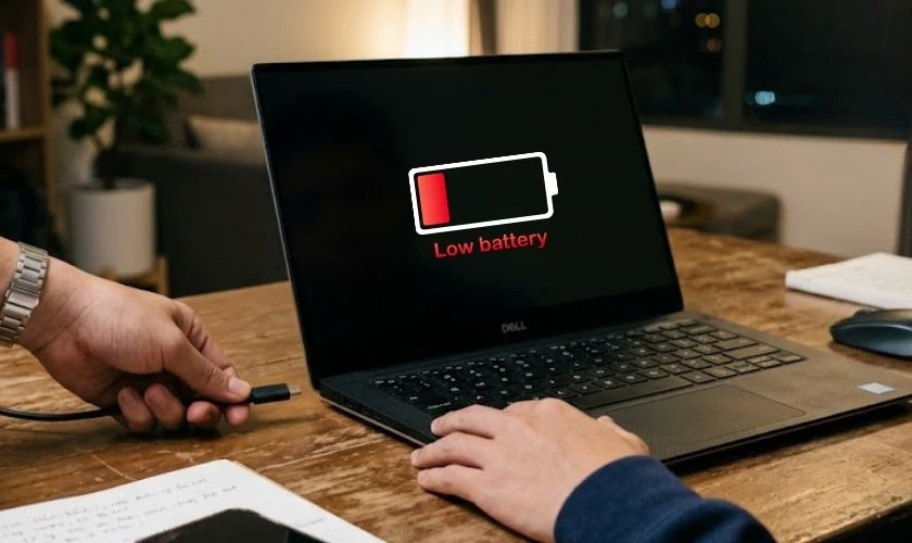 Laptop rút sạc là tắt nguồn do đâu?