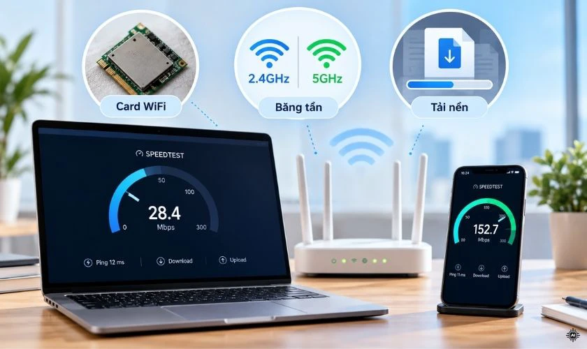 Tại sao laptop vào mạng chậm hơn điện thoại?