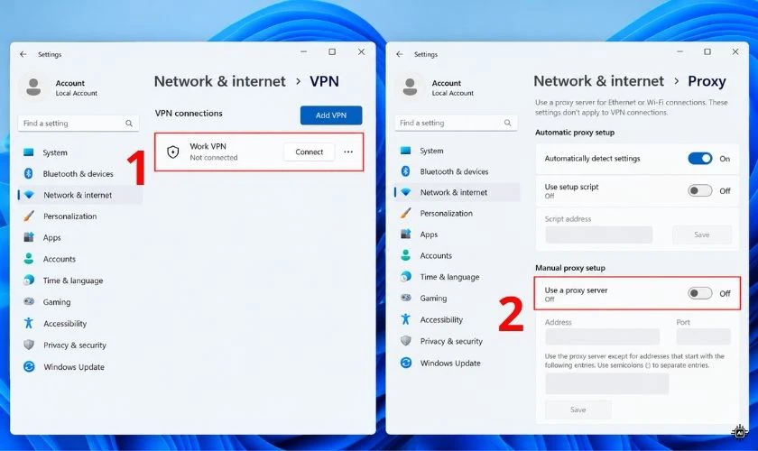 Kiểm tra VPN và Proxy