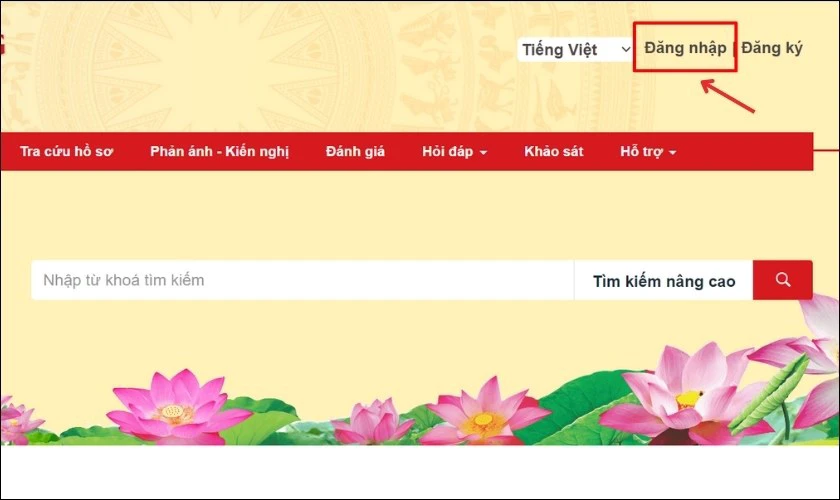 Đăng nhập tài khoản dịch vụ công