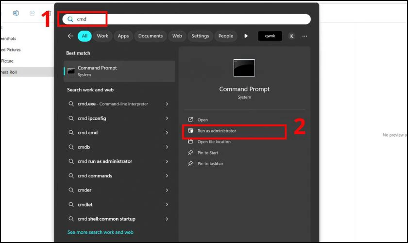 Lấy lại quyền truy cập ổ cứng bằng sử dụng Command Prompt