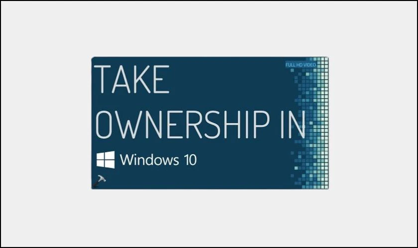Từ chối truy cập tệp ổ cứng Win 10 do kh&ocirc;ng c&oacute; quyền sở hữu