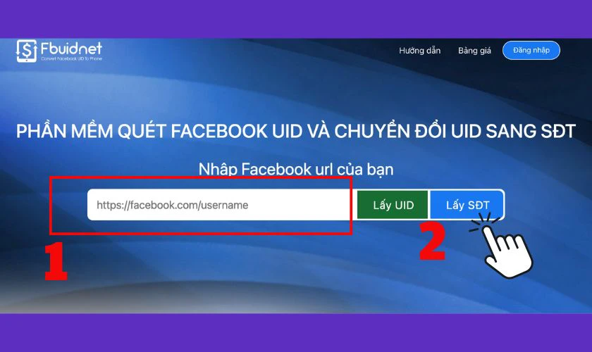 Lấy số điện thoại từ UID Facebook bằng Fbuid