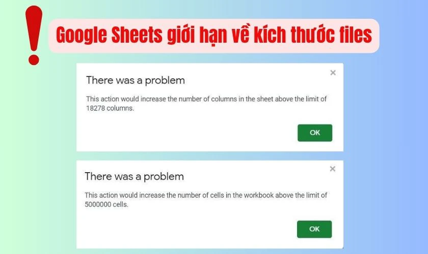 Lưu ý khi liên kết Excel với Google Sheets