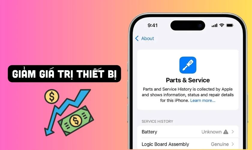 iPhone báo linh kiện không xác định có bị ảnh hưởng gì hay không