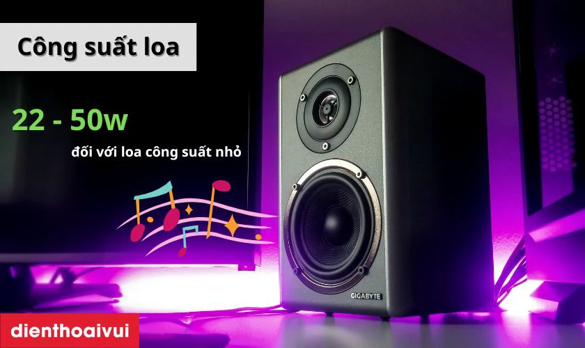 C&ocirc;ng suất loa quyết định đến độ lớn của &acirc;m thanh ph&aacute;t ra