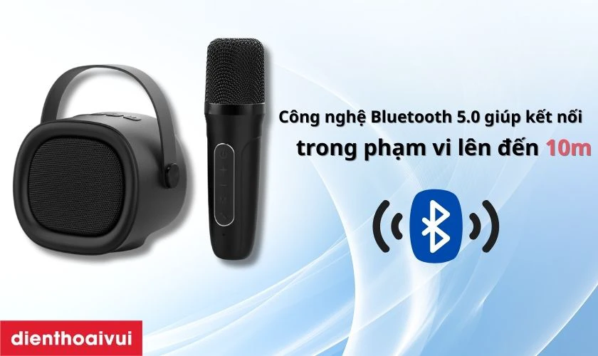 C&ocirc;ng nghệ Bluetooth 5.0 gi&uacute;p loa kết nối nhanh ch&oacute;ng với c&aacute;c thiết bị