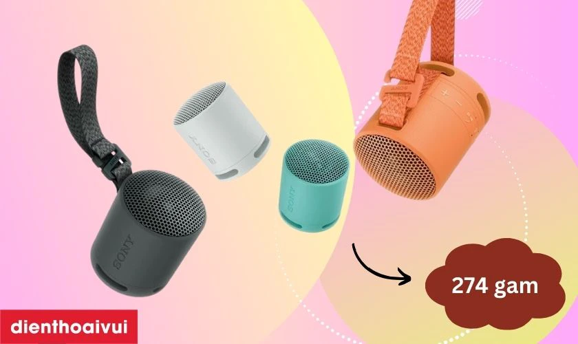 Loa Bluetooth Sony SRS-XB100 Extra Bass sở hữu thiết kế nhỏ gọn