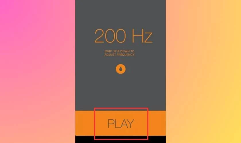 Mở ứng dụng v&agrave; nhấn Play để kiểm tra loa iPhone bị r&egrave;