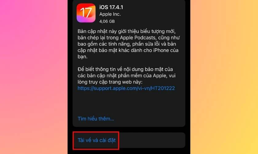 Nhấn v&agrave;o Tải về v&agrave; c&agrave;i đặt rồi chờ v&agrave;i ph&uacute;t