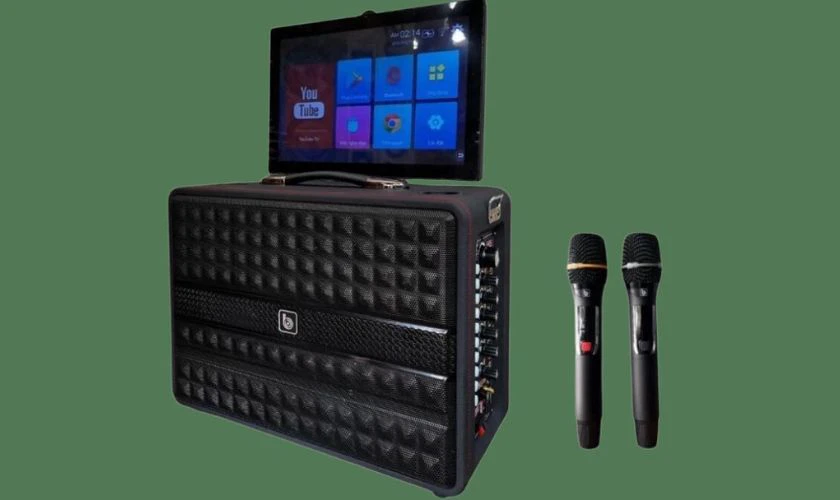 Loa k&eacute;o c&oacute; m&agrave;n h&igrave;nh được trang bị nhiều t&iacute;nh năng hiện đại