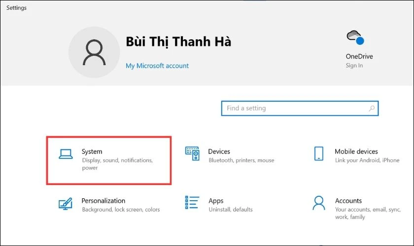 Kiểm tra cài đặt Output