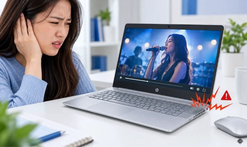 Dấu hiệu nhận biết loa laptop HP đang bị rè