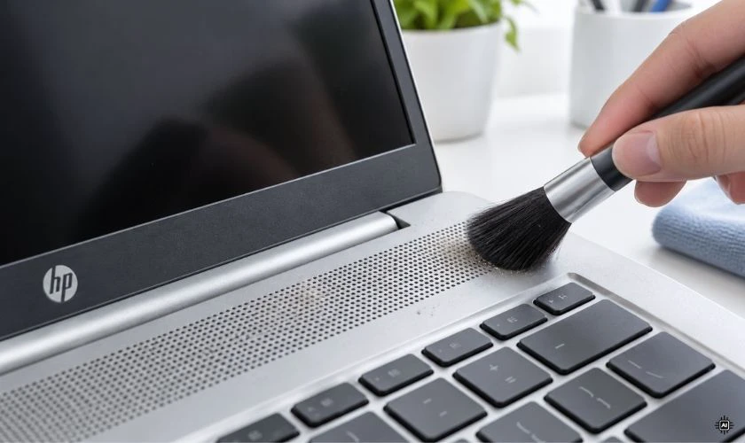 Màng loa bám bụi hoặc xuống cấp khiến loa laptop HP bị rẻ