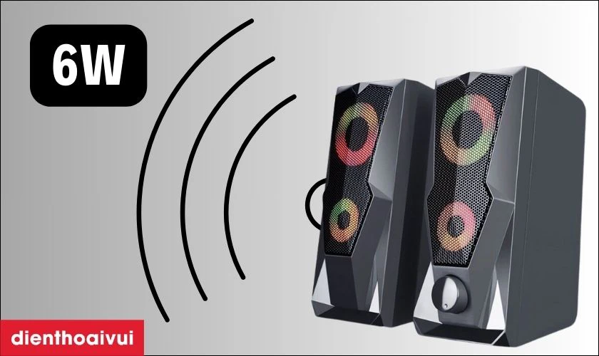 &Acirc;m thanh sắc sảo với c&ocirc;ng suất 6W