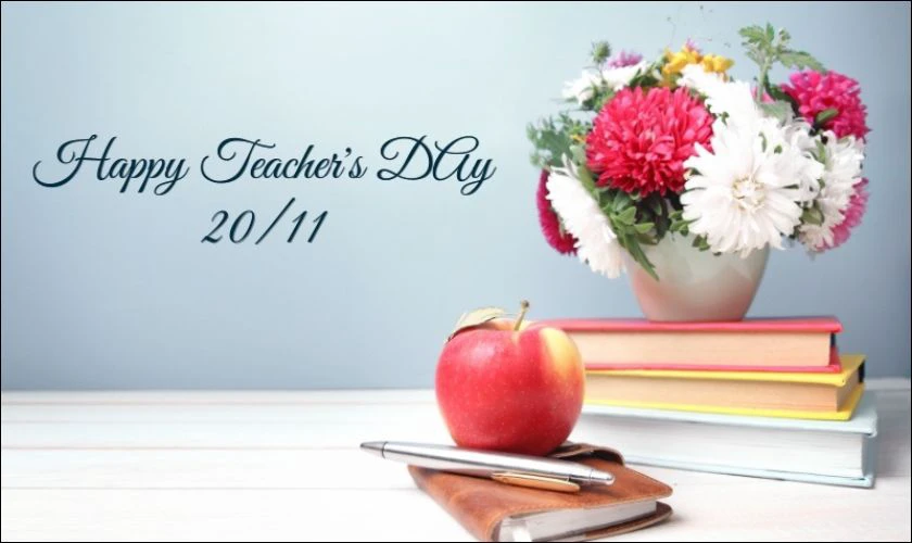 Sách vở là hình ảnh tượng trưng dễ nhận biết nhất trong logo 20/11