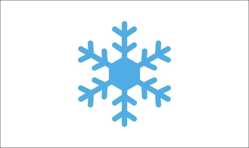 B&ocirc;ng tuyết đơn giản l&agrave;m logo Noel