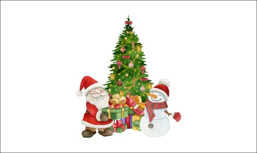 &Ocirc;ng gi&agrave; Noel v&agrave; c&acirc;y th&ocirc;ng