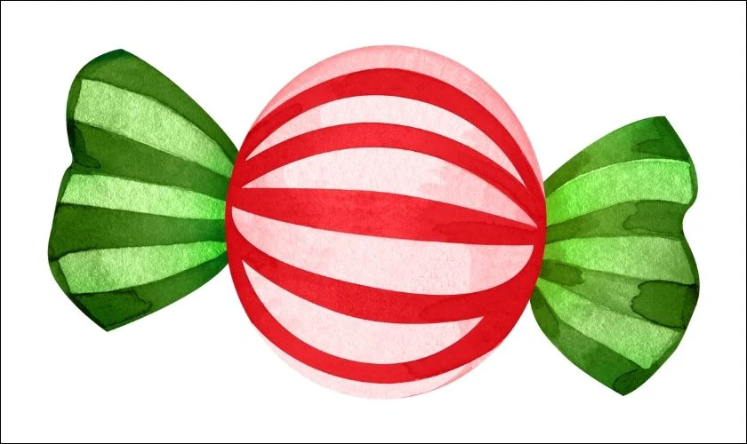 Kẹo ngọt thiết kế logo Gi&aacute;ng Sinh cute