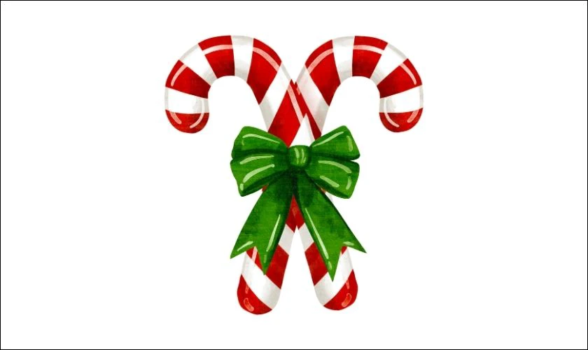 Kẹo gậy - Biểu tượng Noel l&agrave;m logo đẹp