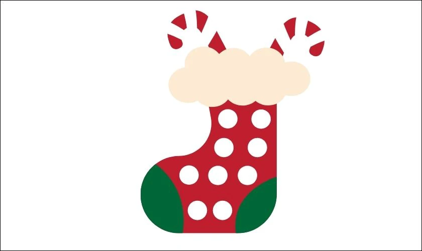 Vớ Gi&aacute;ng Sinh v&agrave; kẹo ngọt l&agrave;m logo