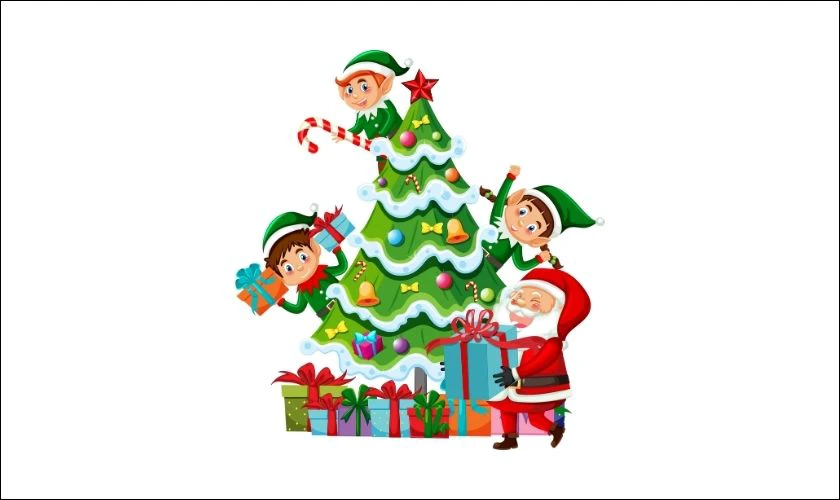 Biểu tượng c&acirc;y th&ocirc;ng Noel đẹp l&agrave;m logo
