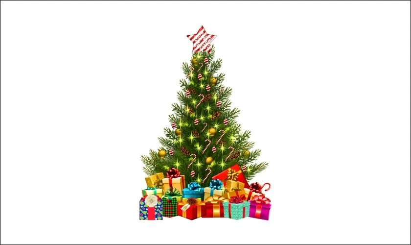 C&acirc;y th&ocirc;ng Noel v&agrave; hộp qu&agrave;