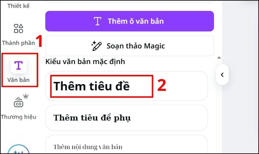V&agrave;o mục Văn bản