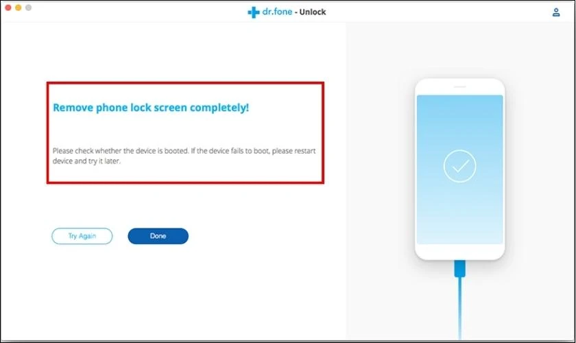 Đợi phần mềm Dr.Fone - Repair thực hiện