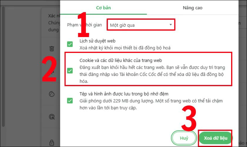 X&oacute;a bộ nhớ cache của tr&igrave;nh duyệt