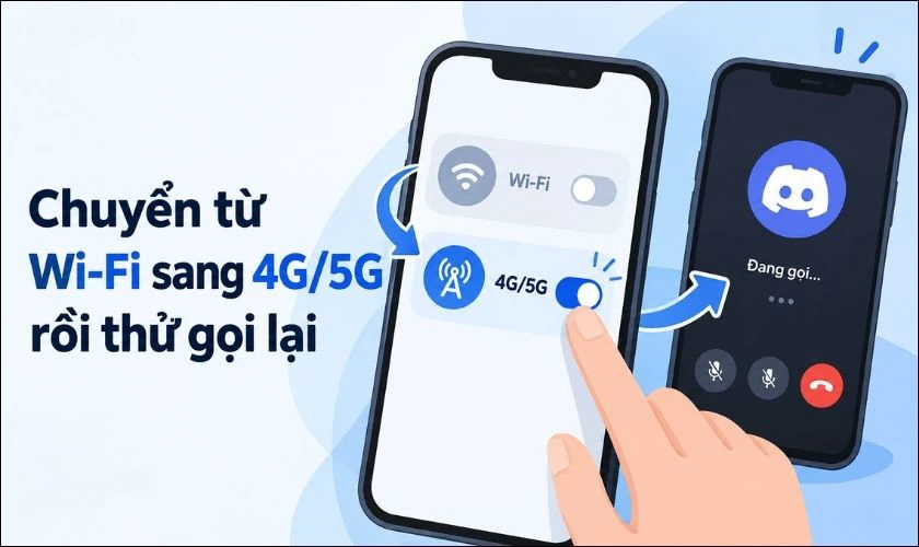 Kiểm tra và đổi kết nối Wi-Fi, 4G/5G