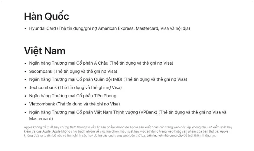 Kiểm tra thẻ c&oacute; tương th&iacute;ch với Apple Pay l&agrave; lỗi g&igrave;