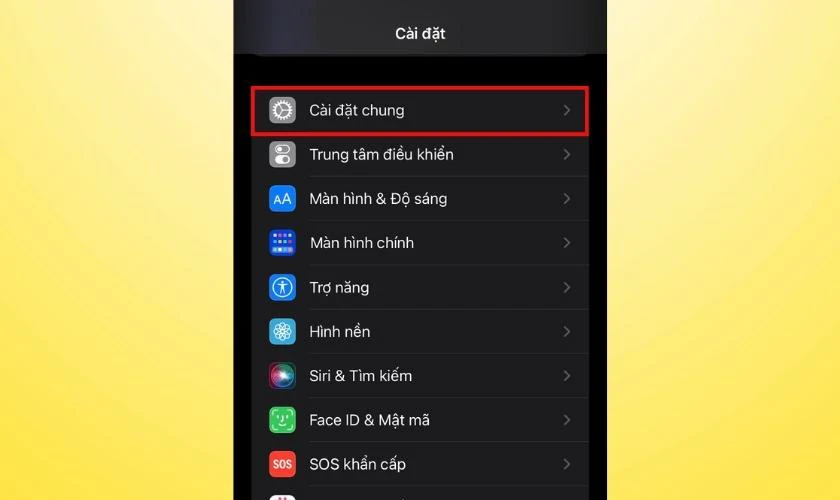 Kh&ocirc;i phục về c&agrave;i đặt gốc để sửa lỗi iPhone camera bị đen