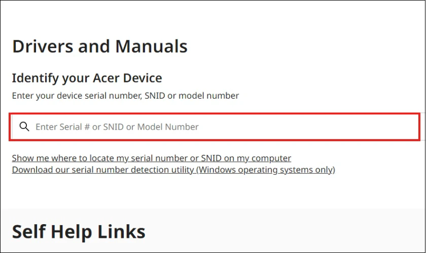 Nhập Serial m&aacute;y v&agrave; l&agrave;m theo hướng dẫn
