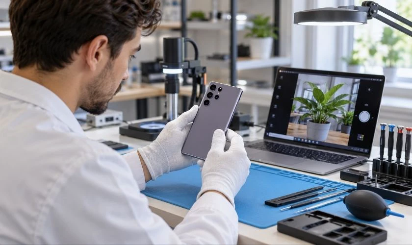 Cách kiểm tra lỗi camera Samsung bị đen do phần mềm hay phần cứng