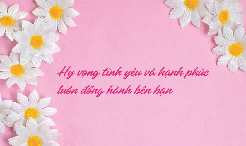 Hình ảnh câu chúc 8/3 đẹp với cúc họa mi
