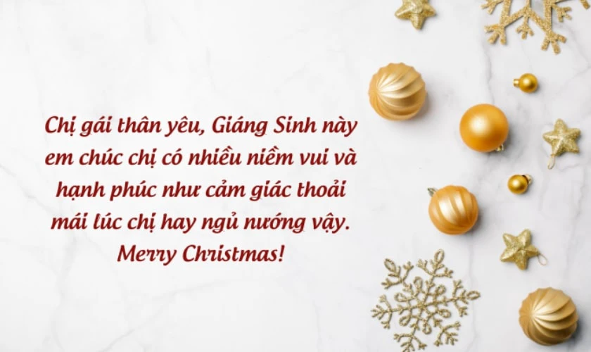 Lời chúc Giáng sinh cho chị gái