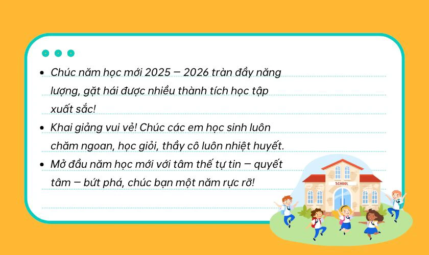 Lời ch&uacute;c khai giảng năm học mới 2025 - 2026 hay nhất