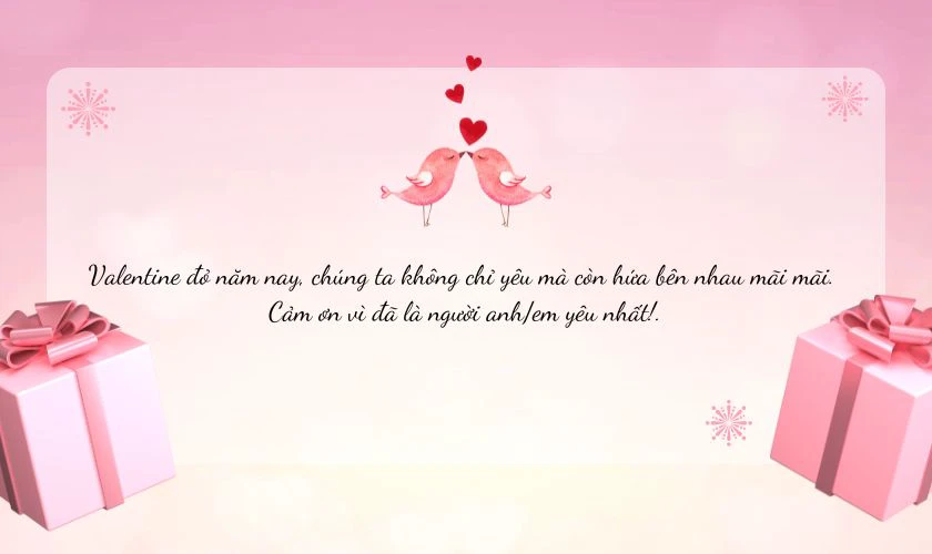 Lời chúc Valentine đỏ ấn tượng