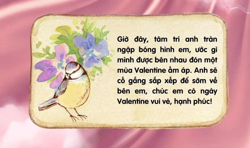 Lời chúc Valentine cho vợ ở xa ấm áp