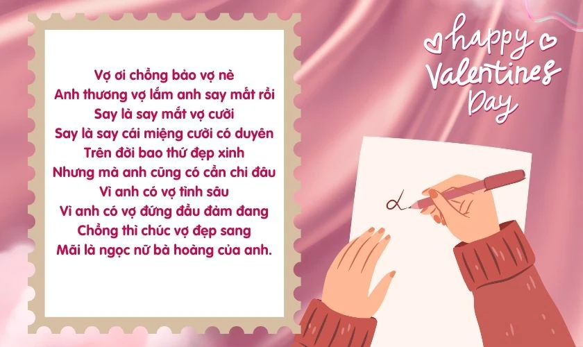 Lời chúc 14/2 cho vợ bằng thơ độc đáo, ấn tượng