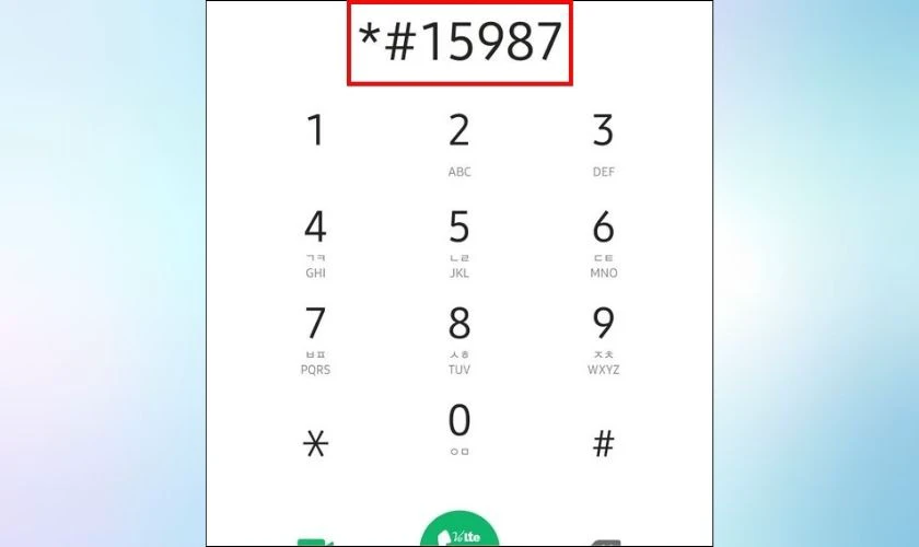 Nhập *#15987# v&agrave; điều chỉnh c&acirc;n bằng m&agrave;u theo chỉ dẫn