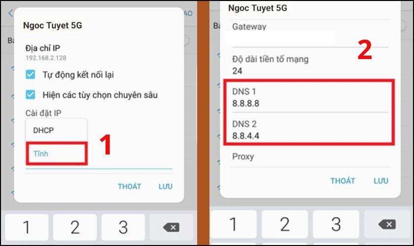 Chọn C&agrave;i đặt IPv4, sau đ&oacute; chọn C&agrave;i đặt IPv4 Tĩnh