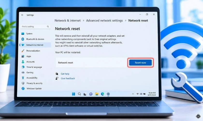 Đặt lại cài đặt mạng trên Windows 11