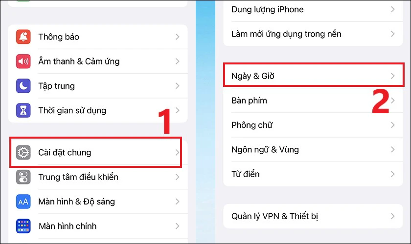 Đồng bộ thời gian v&agrave; ng&agrave;y tr&ecirc;n điện thoại khi bị lỗi kh&ocirc;ng c&oacute; dịch vụ tr&ecirc;n điện thoại