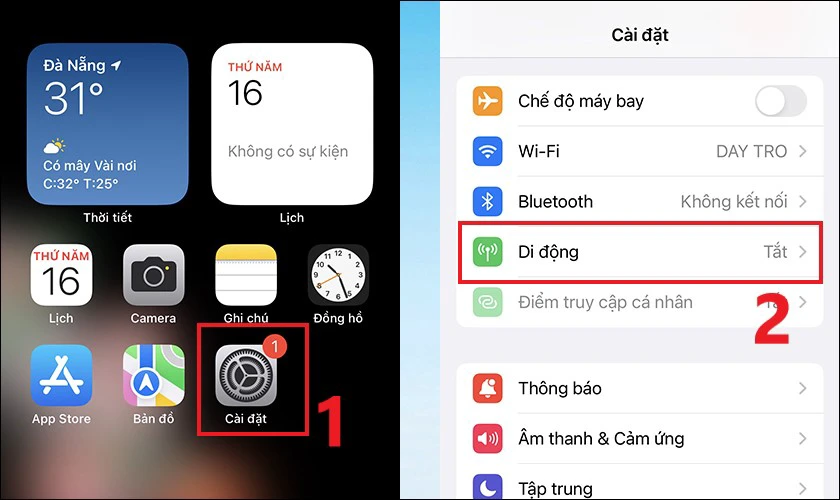Điều chỉnh c&agrave;i đặt thoại v&agrave; dữ liệu di động khi bị lỗi kh&ocirc;ng c&oacute; dịch vụ tr&ecirc;n điện thoại